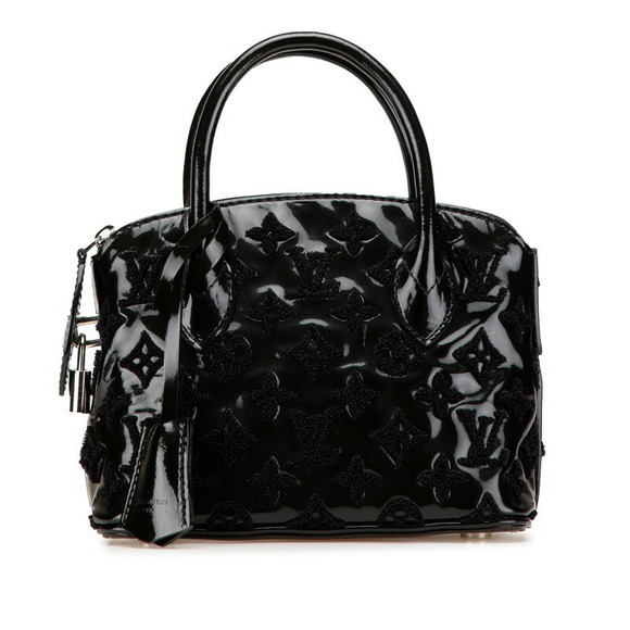 Louis Vuitton Vernis Lockit BB Bouclet Handbag Noir Black Patent - Picture 1 of 10